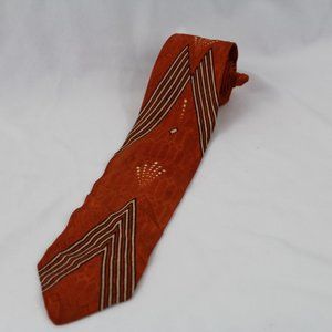 Don Juan by Murray Men's Vintage Orange Wool Lined Necktie Tie Skinny